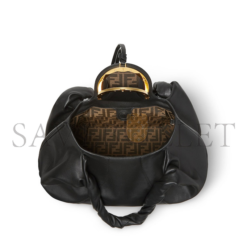 F**di spy black leather bag 8br839ayctf0kur (48*22*20cm)